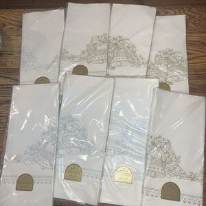 EIGHT (8) VTG HALLMARK Table Covers Wedding Bridal Anniversary 60” X 102”, NEW!